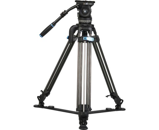 SIRUI Tripé de Vídeo de Carbono SQ100 com Cabeça de Vídeo VHS18 e Módulo de Nível Médio SV-FM