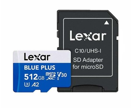LEXAR BluePlus MicroSDXC 170MB/s V30 U3 UHS-I - 512 GB