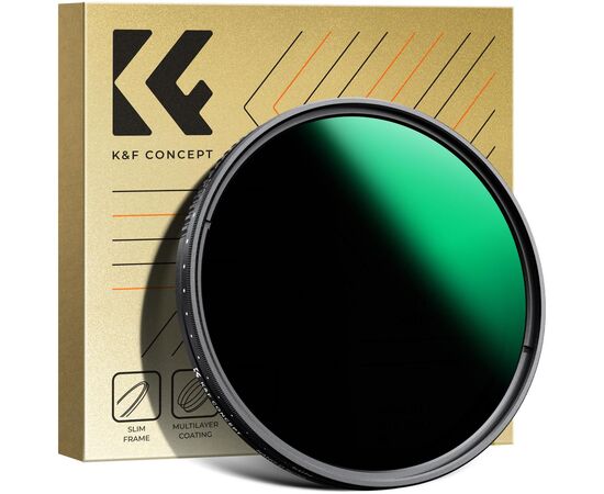 K&F CONCEPT Filtro Densidade Variável ND3-ND1000 NANO-D Series – 58mm
