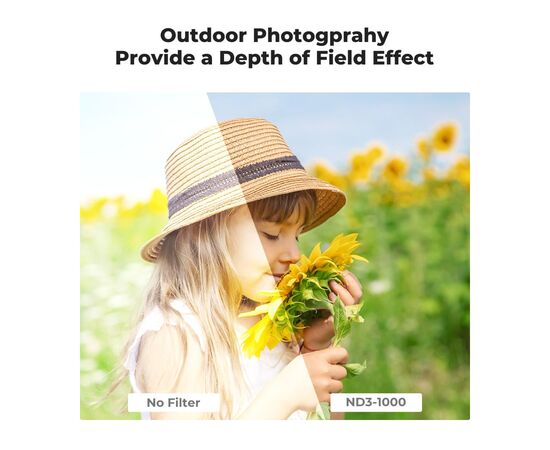 K&F CONCEPT Filtro Densidade Variável ND3-ND1000 NANO-D Series – 58mm