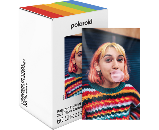 POLAROID Papel Instantâneo Autocolante 2x3 Hi-Print - 60folhas