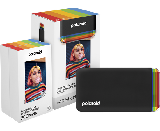POLAROID Impressora Hi-Print 2x3 Gen 2 Bundle (40 fotos) - Preto