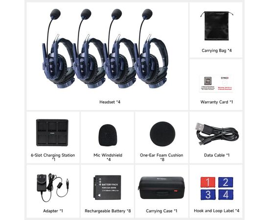 SYNCO Intercomunicador Wireless Xtalk Master XM4 Dual