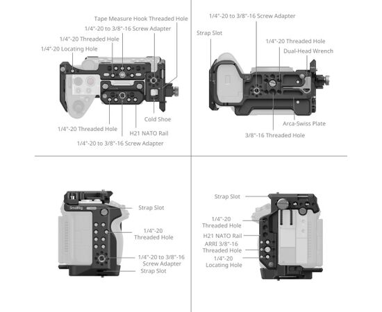 SMALLRIG 6775 Cage Modelar Advanced Hawklock Sony FX5