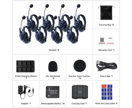 SYNCO Intercomunicador Wireless Xtalk Master XM8 Dual