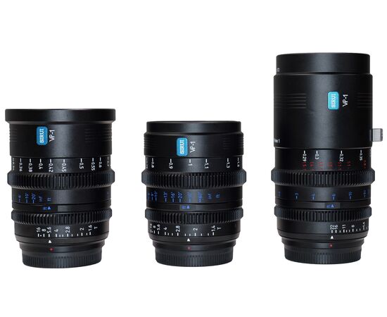 SIRUI Kit 3 Objetivas Vision Prime 1 Cine Full Frame 15mm/75mm/150mm com Baioneta Intercambeável - Preto