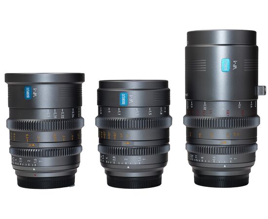 SIRUI Kit 3 Objetivas Vision Prime 1 Cine Full Frame 15mm/75mm/150mm com Baioneta Intercambeável - Preto