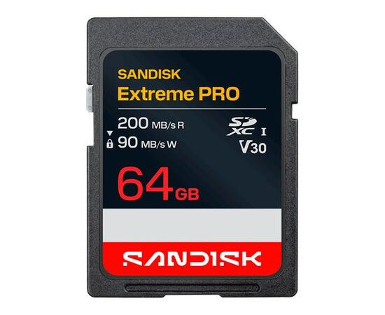 SANDISK Extreme Pro SDCX 200MB/s Classe10 V30 U3 UHS-I - 64GB