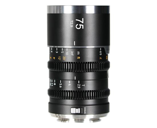 SIRUI Saturn V2 75mm T2.9 Anamórfica 1.6x Full-Frame - Canon RF (Preto)