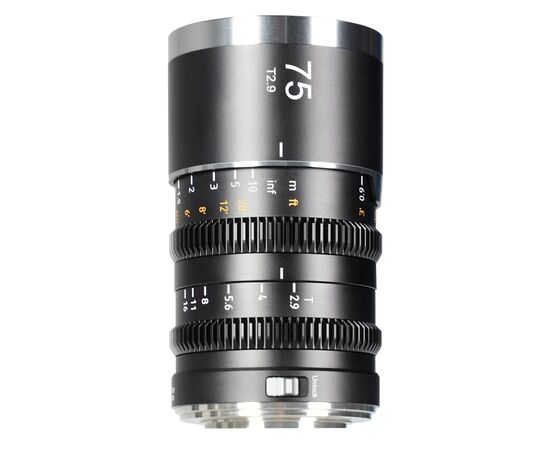 SIRUI Saturn V2 75mm T2.9 Anamórfica 1.6x Full-Frame - Canon RF (Preto)