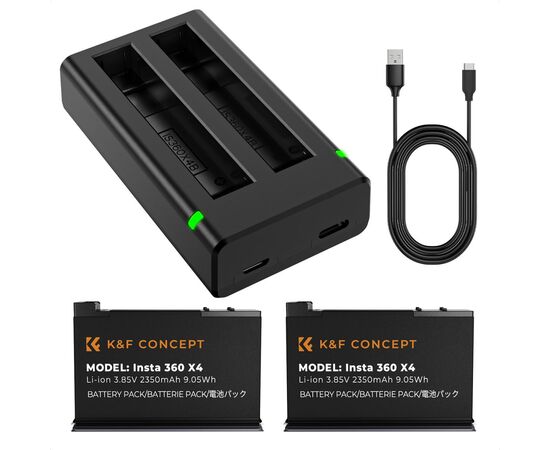 K&F CONCEPT Kit 2 Baterias Insta360 X4