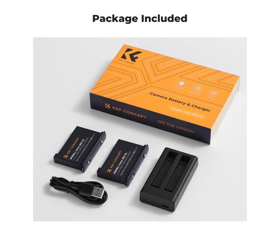 K&F CONCEPT Kit 2 Baterias Insta360 X4