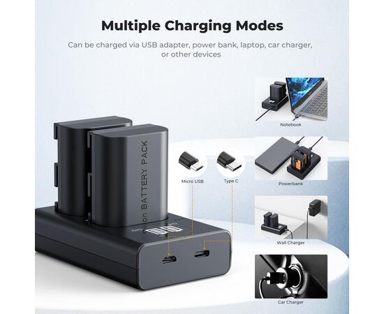 K&F CONCEPT Bateria LP-E6NH 2600mAh