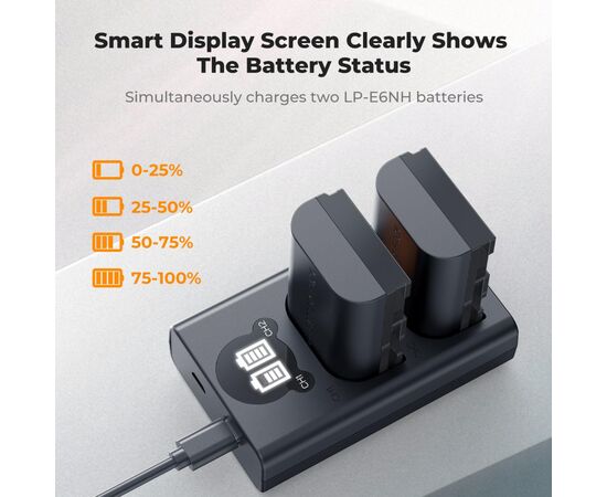 K&F CONCEPT Bateria LP-E6NH 2600mAh