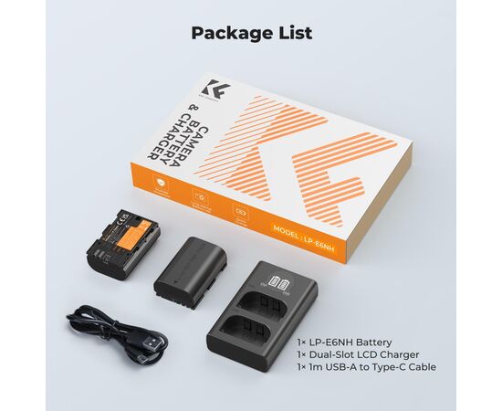 K&F CONCEPT Bateria LP-E6NH 2600mAh