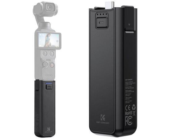 K&F CONCEPT Bateria/Punho 5000mAh Osmo Pocket 4/3