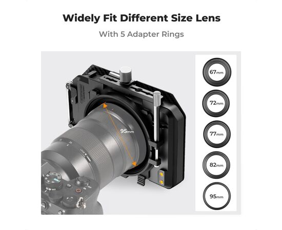 K&F CONCEPT Kit Matte Box + 2 Filtros Quadrados ND4 + ND32