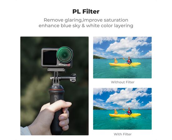 K&F CONCEPT Kit de Filtros CPL e ND para DJI Osmo Action 5 Pro, ND8 ND16 ND32 ND64 ND1000