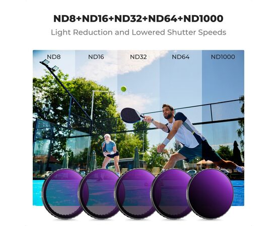 K&F CONCEPT Kit de Filtros CPL e ND para DJI Osmo Action 5 Pro, ND8 ND16 ND32 ND64 ND1000
