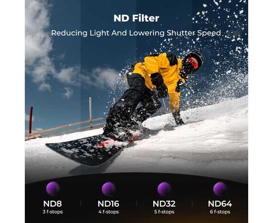 K&F CONCEPT Kit de Filtros ND+CPL+Black Mist 1/4 para DJI Osmo Action 6