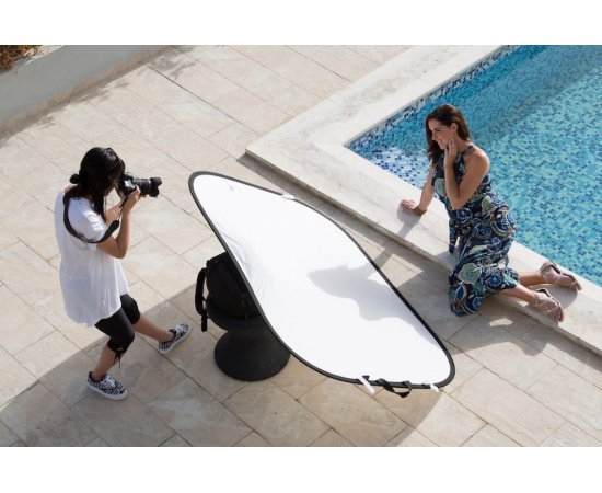 MANFROTTO Refletor Retangular Dobrável Branco/Prateado Suave 180x120cm
