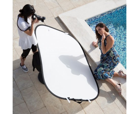 MANFROTTO Refletor Retangular Dobrável Branco/Prateado Suave 180x120cm