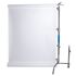 SAVAGE Kit C-Stand Aço Inoxidável 290cm com Braço Inclinável e Fundo Branco